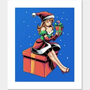 Christmas Girl Posters and Art